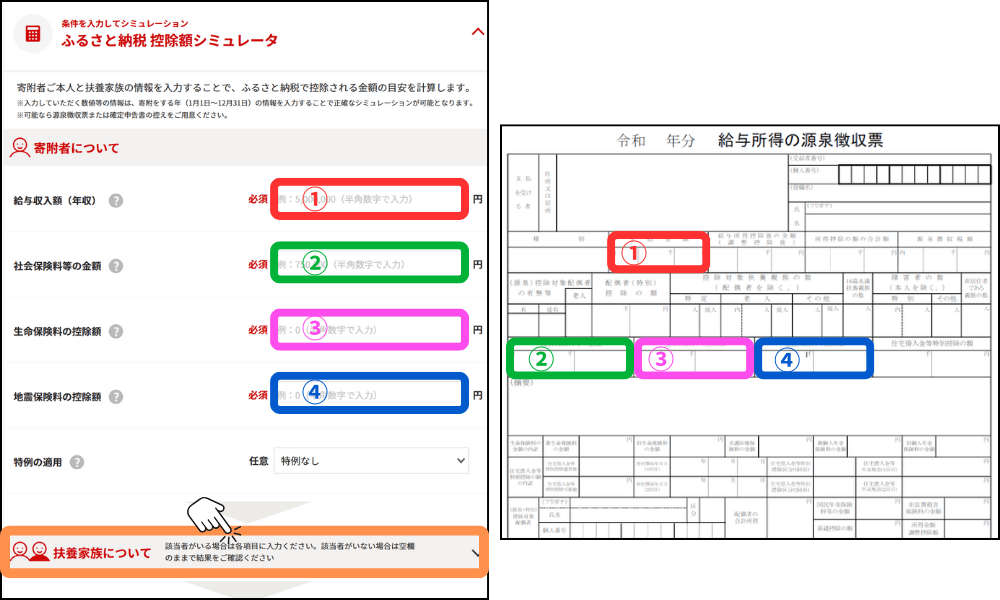 ふるさとプラスで限度額の調べ方